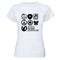 Жіноча футболка для спорту JoJo Symbols - PrintSalon
