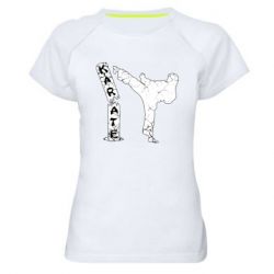 Женская футболка для спорта Каратэ удар - PrintSalon