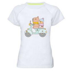 Женская футболка для спорта Капибара и Морская свинка - PrintSalon