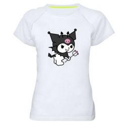 Жіноча футболка для спорту Kuromi devil - PrintSalon