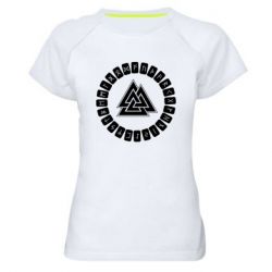 Женская футболка для спорта Scandinavian Runes And Walknut - PrintSalon