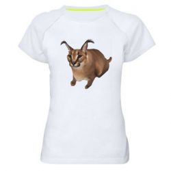Женская футболка для спорта Шлепа кот - PrintSalon
