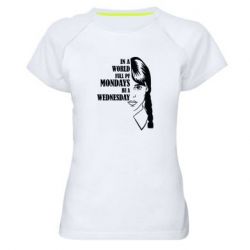 Женская футболка для спорта Wednesday girl - PrintSalon