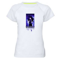 Женская футболка для спорта Wednesday Text Logo - PrintSalon