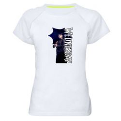 Женская футболка для спорта Wendesday Addams - PrintSalon