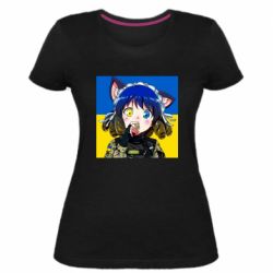 Женская премиум футболка Аниме Украина - PrintSalon