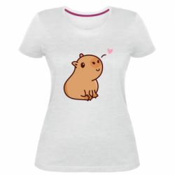 Жіноча преміум футболка Capybara - PrintSalon