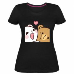 Женская премиум футболка Чиби мишки - PrintSalon