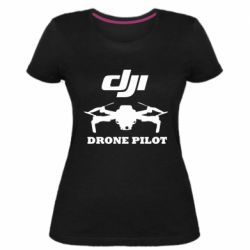 Женская премиум футболка Dji Drone Pilote - PrintSalon