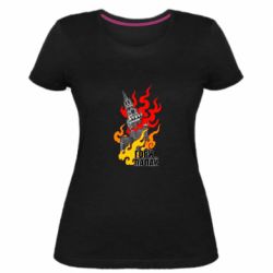 Женская премиум футболка Гори полыхай - PrintSalon