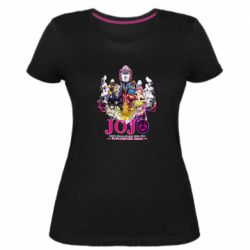 Женская премиум футболка JoJo Golden Wind - PrintSalon