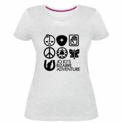 Жіноча преміум футболка JoJo Symbols - PrintSalon
