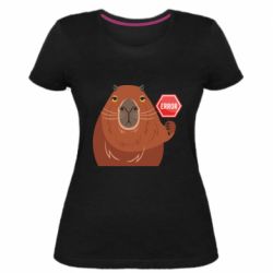 Женская премиум футболка Капибара. Error - PrintSalon