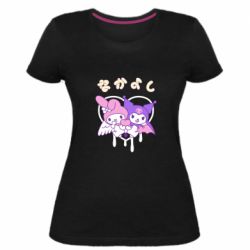 Женская премиум футболка Kuromi and My Melody - PrintSalon