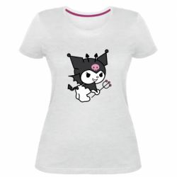 Жіноча преміум футболка Kuromi devil - PrintSalon