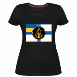 Жіноча преміум футболка Прапор ВМС - PrintSalon