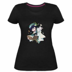 Женская премиум футболка Радостный Венти - PrintSalon