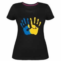 Женская премиум футболка Руки Украина - PrintSalon