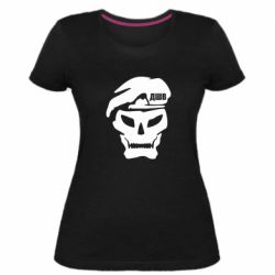 Жіноча преміум футболка Skull ДШВ - PrintSalon