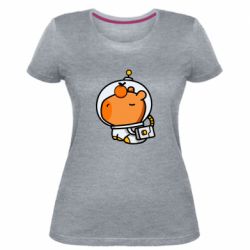 Женская премиум футболка Space Capybara - PrintSalon