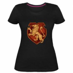 Женская премиум футболка Cтарая эмблема Гриффиндор - PrintSalon