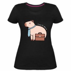 Жіноча преміум футболка Time To Work - PrintSalon