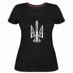 Женская премиум футболка Тризуб. - PrintSalon