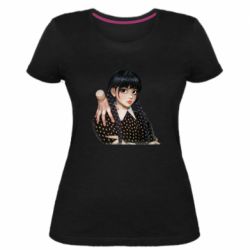 Женская премиум футболка Венсдей и Вещь - PrintSalon