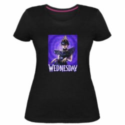 Женская премиум футболка Wednesday art. - PrintSalon
