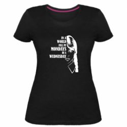 Женская премиум футболка Wednesday girl - PrintSalon