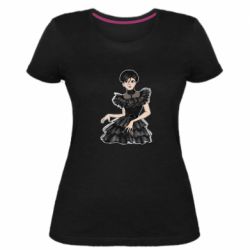 Женская премиум футболка Wednesday Sketch - PrintSalon