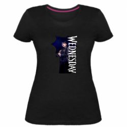 Женская премиум футболка Wendesday Addams - PrintSalon