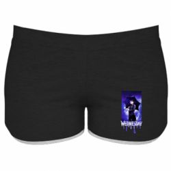 Женские шорты Wednesday Text Logo - PrintSalon