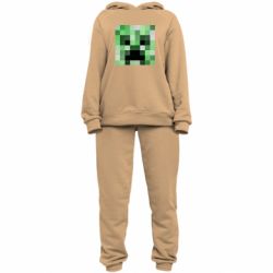 Женский костюм Minecraft minimalist Creeper - PrintSalon