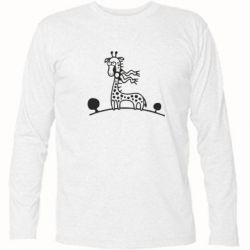 Футболка с длинным рукавом жираф - PrintSalon