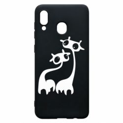 Чехол для Samsung A20 Жирафы - PrintSalon
