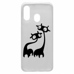 Чехол для Samsung A40 Жирафы - PrintSalon
