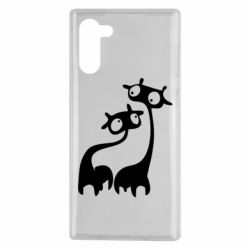 Чехол для Samsung Note 10 Жирафы - PrintSalon