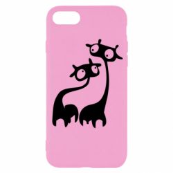 Чехол для iPhone SE 2020 Жирафы - PrintSalon