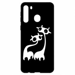 Чехол для Samsung A21 Жирафы - PrintSalon