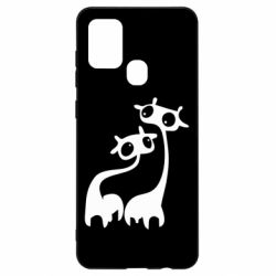 Чехол для Samsung A21s Жирафы - PrintSalon