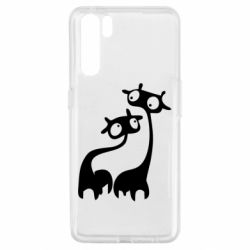 Чехол для Oppo A91/Reno3 Жирафы - PrintSalon