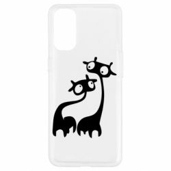 Чехол для Oppo Reno 4 Жирафы - PrintSalon