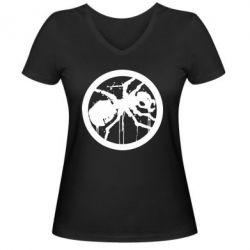 Жіноча футболка з V-подібним вирізом Жирний мураха