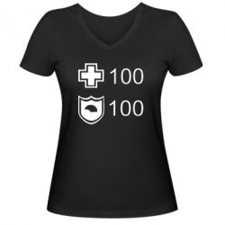 Жіноча футболка з V-подібним вирізом Життя і броня - PrintSalon
