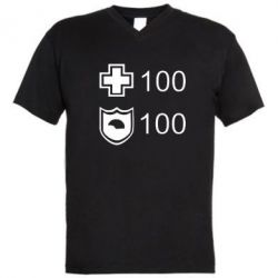 Чоловіча футболка з V-подібним вирізом Життя і броня - PrintSalon