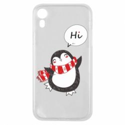 Чехол для iPhone XR Зимний пингвинчик - PrintSalon