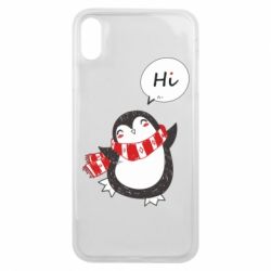Чехол для iPhone Xs Max Зимний пингвинчик - PrintSalon