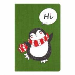 Блокнот с принто Зимний пингвинчик - PrintSalon