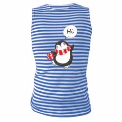 Майка-тельняшка Зимний пингвинчик - PrintSalon